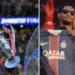 Aya Nakamura célèbre la victoire du PSG en Ligue des champions avec le maillot à deux étoiles du club