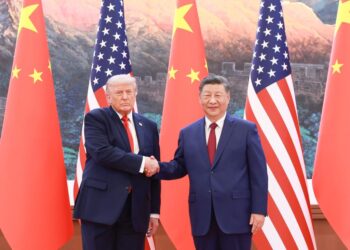 Xi Jinping s&rsquo;entretient avec Donald Trump à Beijing