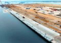 Môle Est : 400 m de quai déjà réalisés sur 750 m prévus