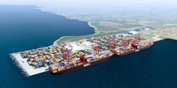 Môle Est : Congo Terminal poursuit la construction d’un terminal à conteneurs 100 % électrique