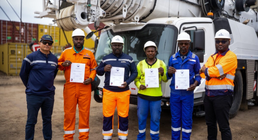 AGL Congo : quatre collaborateurs obtiennent la certification internationale APLO/CPLO en opérations de levage
